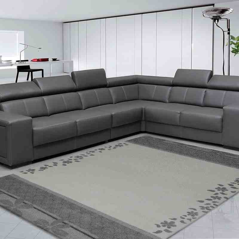 tappeto moderno Wissenbach Clematis crema floreale