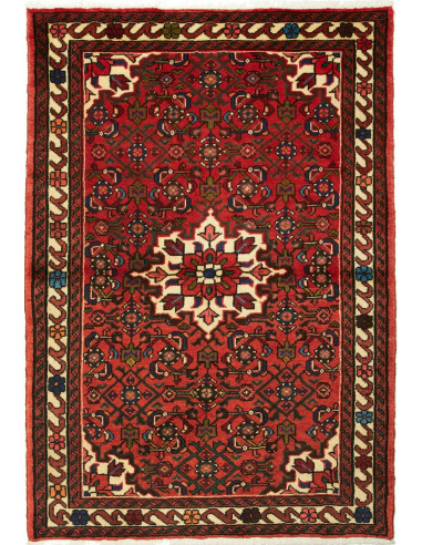 Hamadan Persia grigio ardesia scuro e marrone 104x148