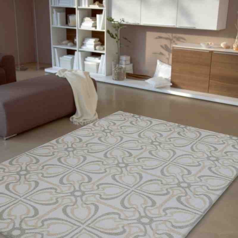 tappeto moderno Wissenbach Romantic touch crema oro geometrico