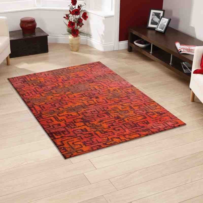 tappeto moderno Wissenbach Imca rosso geometrico