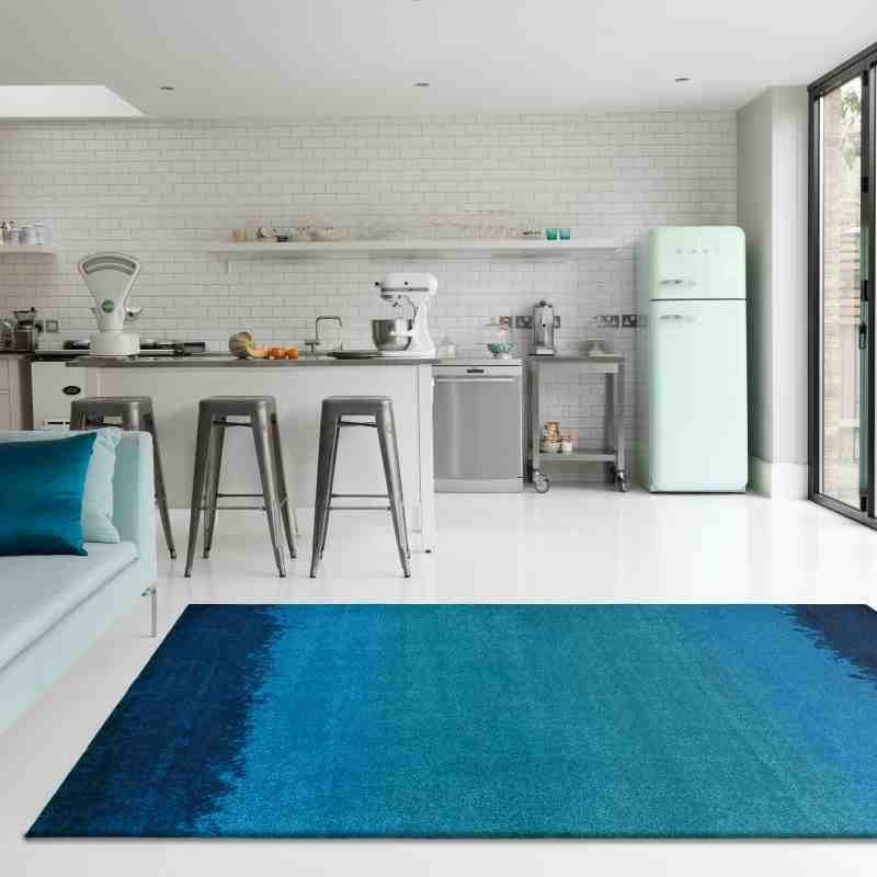 tappeto moderno Wissenbach Scatter Joy blu fantasia