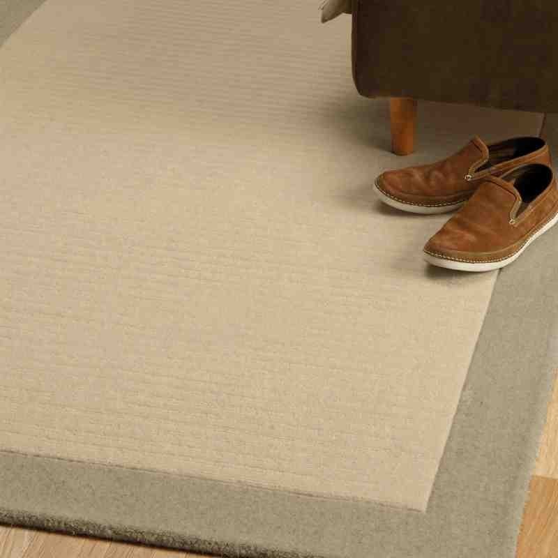 tappeto moderno tinta unita Moorland Stone lana