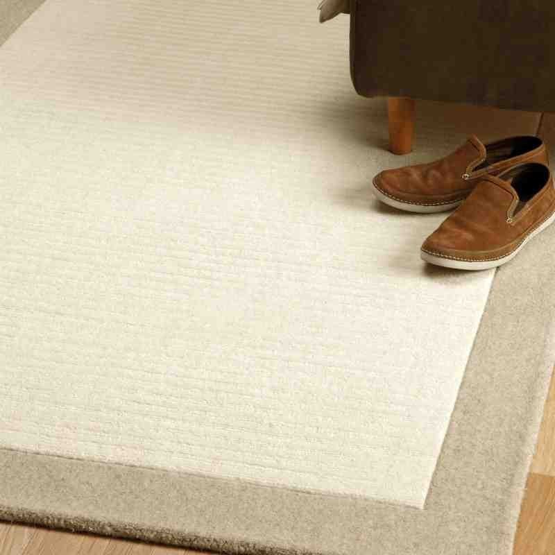 tappeto moderno tinta unita Moorland Taupe lana