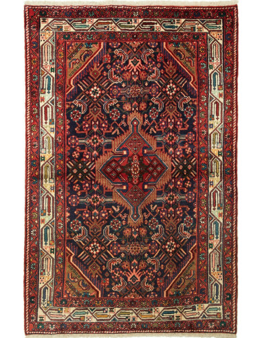 Hamadan Persia grigio ardesia scuro e terra di siena 112x175