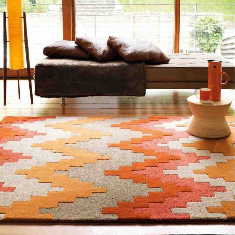 Carpet moderno geometrico Cuzzo Sienna lana