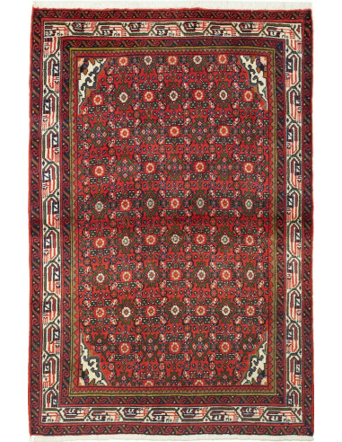 Hamadan Persia terra di siena e grigio ardesia scuro 103x159
