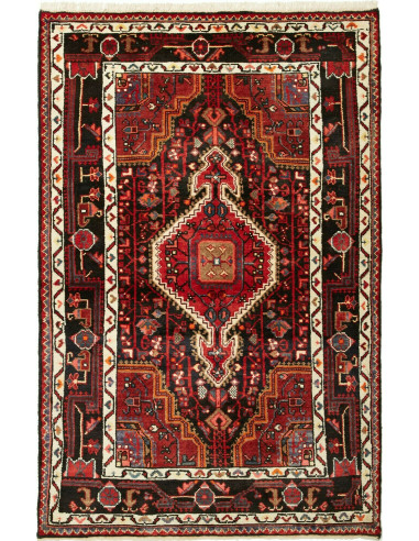 Hamadan Persia grigio ardesia scuro e terra di siena 107x165