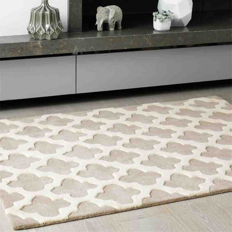 Carpet moderno geometrico Artisan Sand lana
