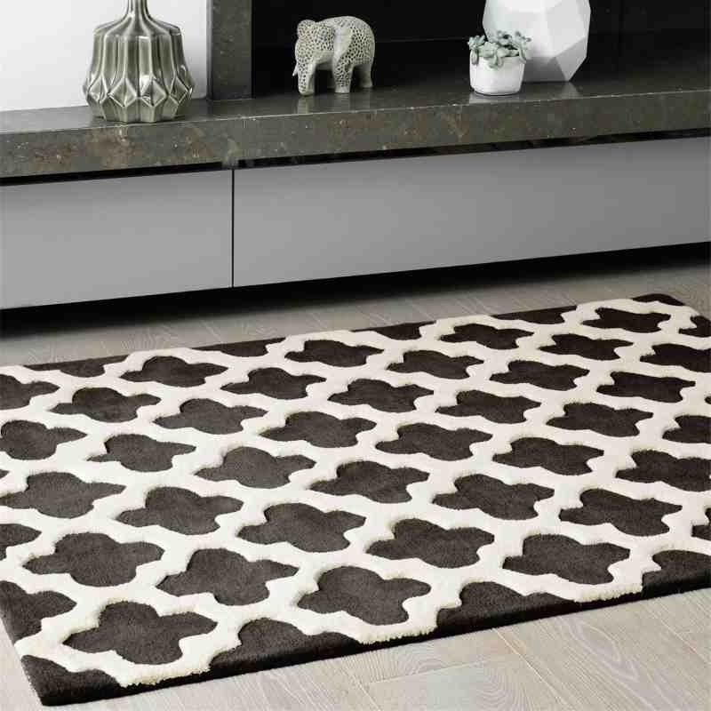 Carpet moderno geometrico Artisan Charcoal lana