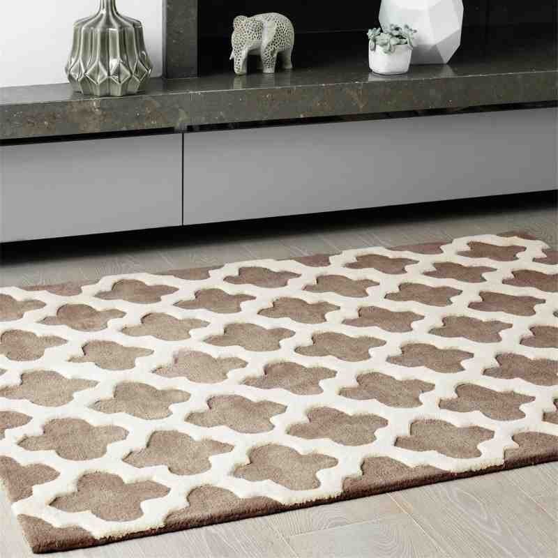 Carpet moderno geometrico Artisan Taupe lana