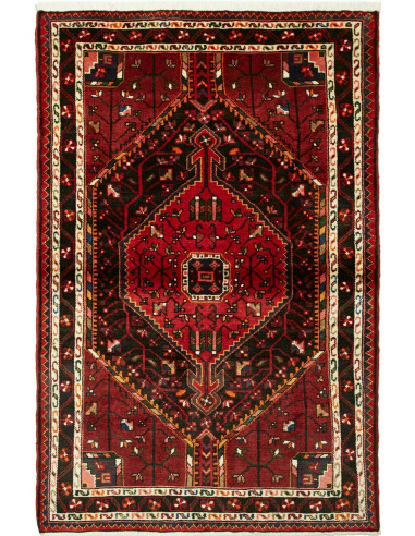 Hamadan Persia marrone rossiccio e marrone 105x164