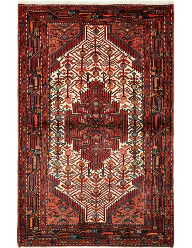 Hamadan Persia marrone rossiccio e grano 111x175