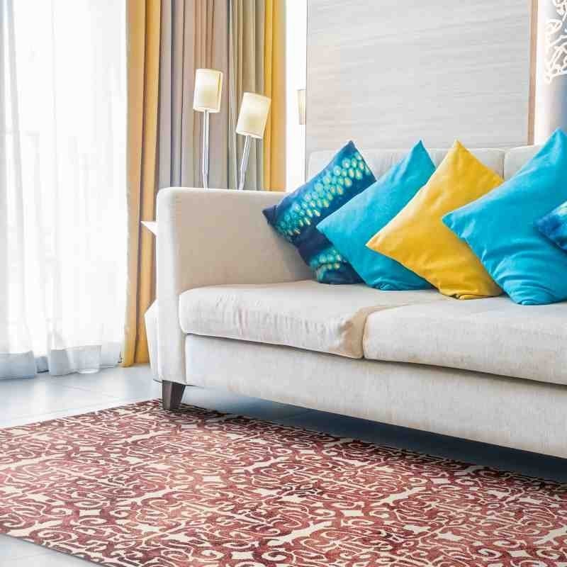Carpet vintage geometrico Fresco Red lana