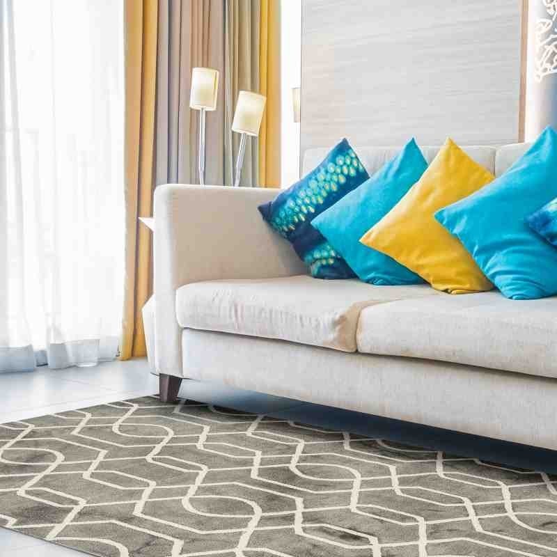 tappeto vintage geometrico Fresco Grey lana
