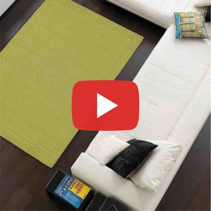 tappeto moderno tinta unita York Green lana