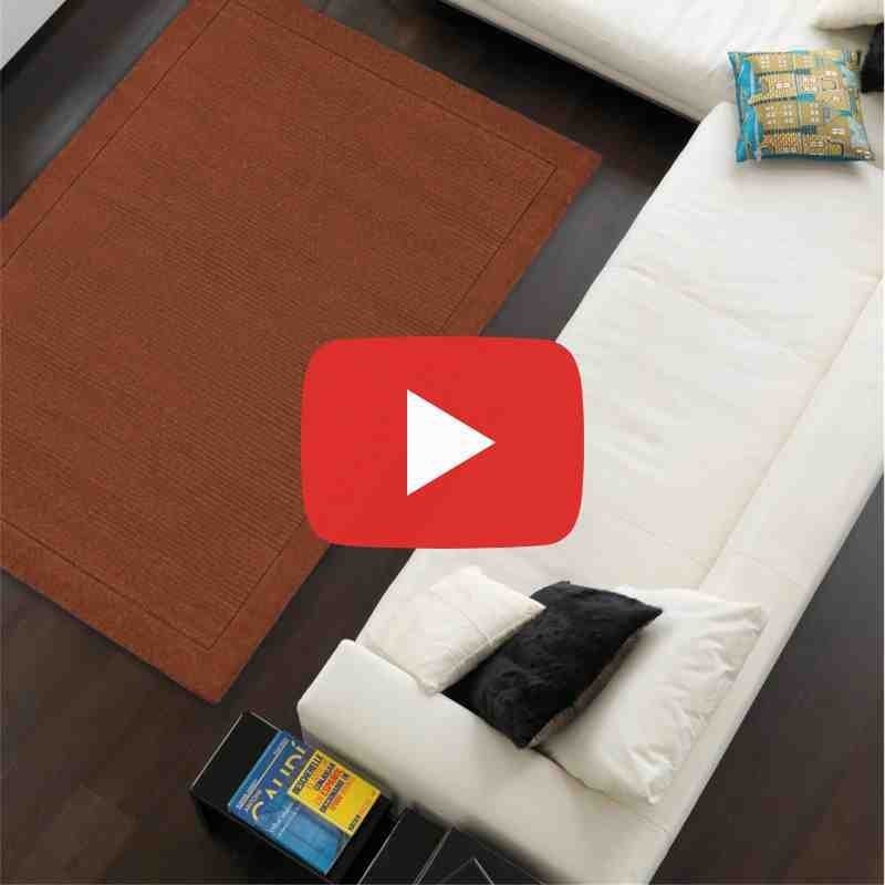 tappeto moderno tinta unita York Terracotta lana
