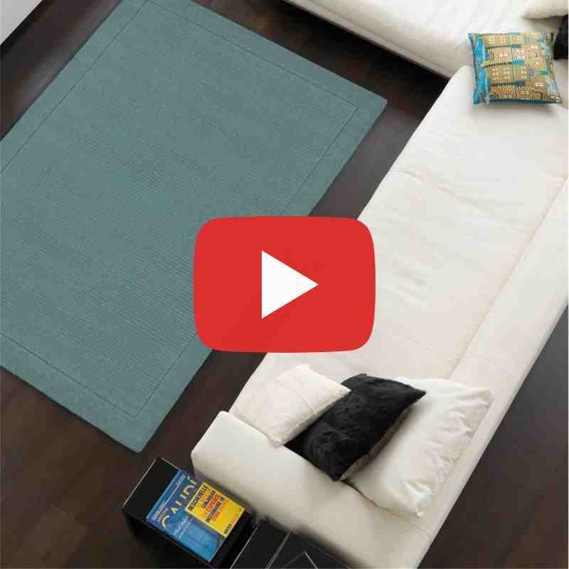 Carpet moderno tinta unita York Duck egg lana