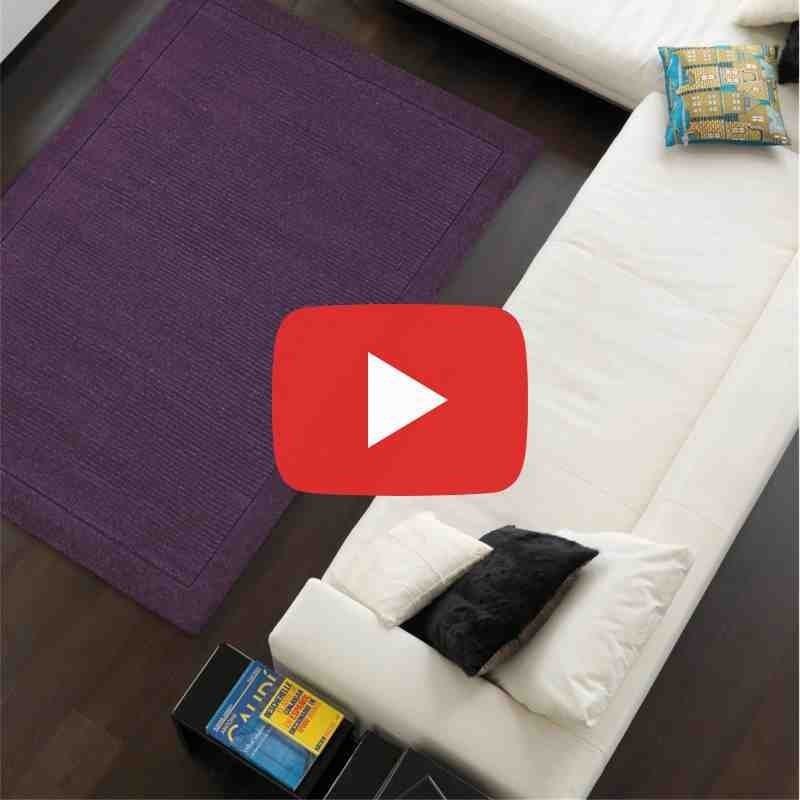 tappeto moderno tinta unita York Purple lana