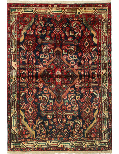 Hamadan Persia grigio ardesia scuro e abbronzatura 101x143