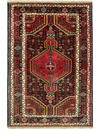 Hamadan Persia grigio ardesia scuro e legno robusto 101x152