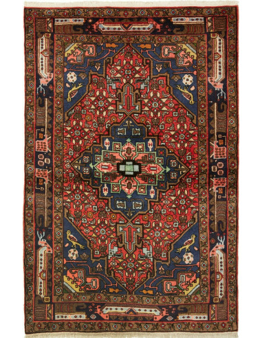 Hamadan Persia grigio ardesia scuro e terra di siena 102x157