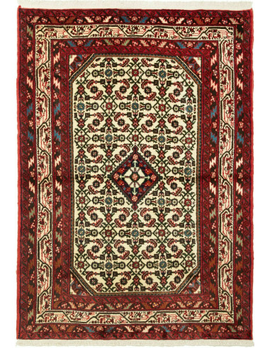 Hamadan Persia marrone sella e grano 100x145