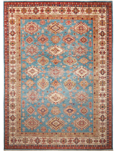 Kazak Fine Pakistan marrone rosato e marrone sella 265x355