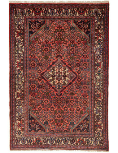 Hamadan Persia marrone sella e salmone scuro 130x190