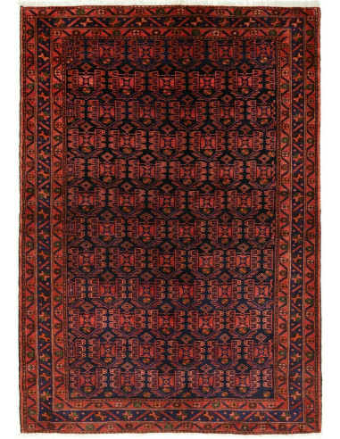 Hamadan Persia nero e rosso indiano 143x200