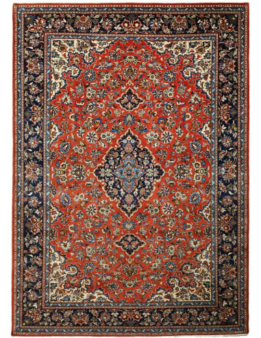 Kashan Persia marrone sella e nero 200x282