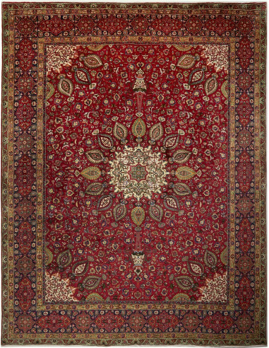 Tabriz Persia marrone sella e abbronzatura 302x390