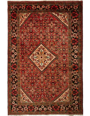 Hamadan Persia marrone sella e nero 150x228