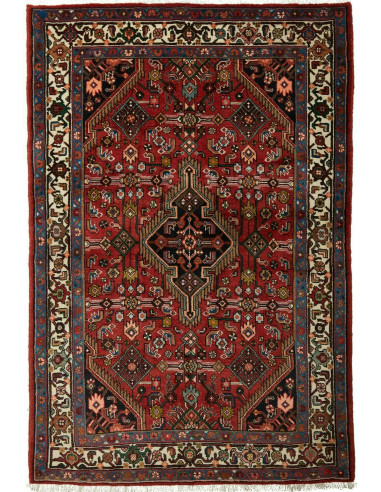 Hamadan Persia grigio ardesia scuro e terra di siena 130x195