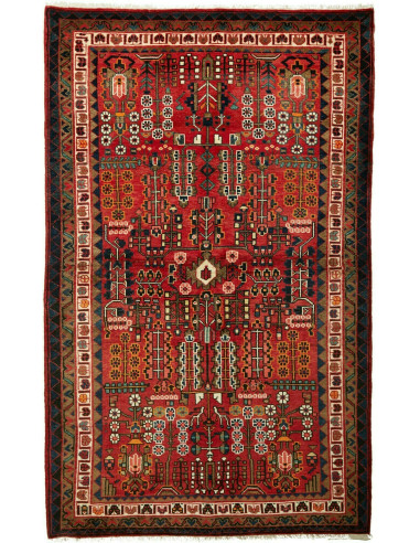 Hamadan Persia marrone sella e grano 142x228