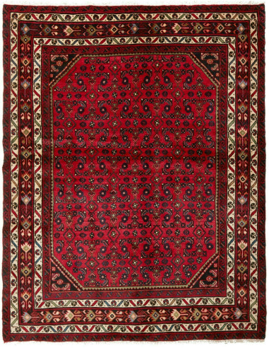 Hamadan Persia marrone rossiccio e abbronzatura 155x202