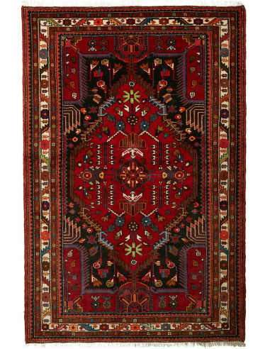 Hamadan Persia marrone rossiccio e marrone 137x210