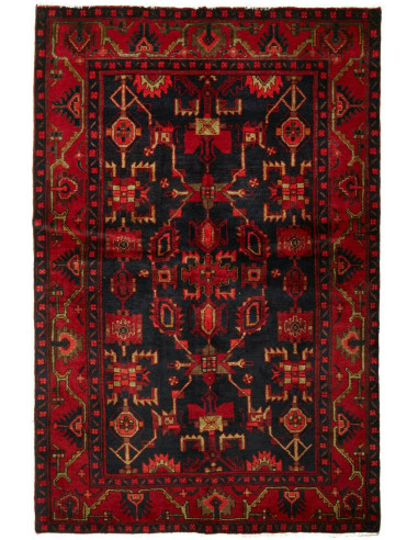 Hamadan Persia nero e bianco antico 140x214