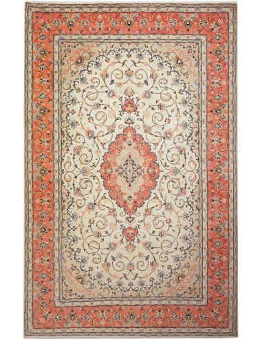 Kashan Persia marrone rosato e grigio ardesia scuro 192x300