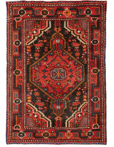 Hamadan Persia grigio ardesia scuro e grano 89x127