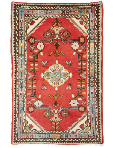 Hamadan Persia terra di siena e grigio chiaro 90x138