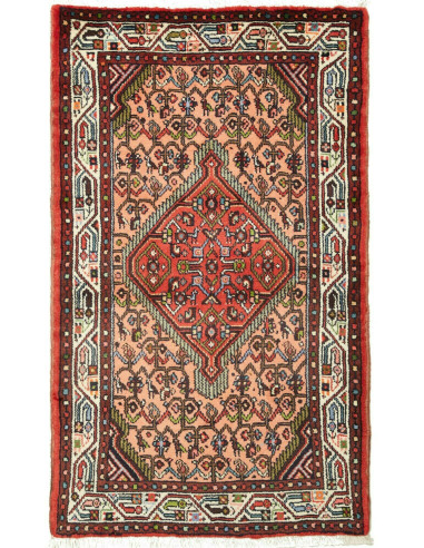 Hamadan Persia terra di siena e salmone scuro 77x127