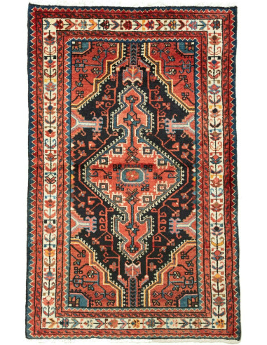 Hamadan Persia terra di siena e grigio ardesia scuro 82x130
