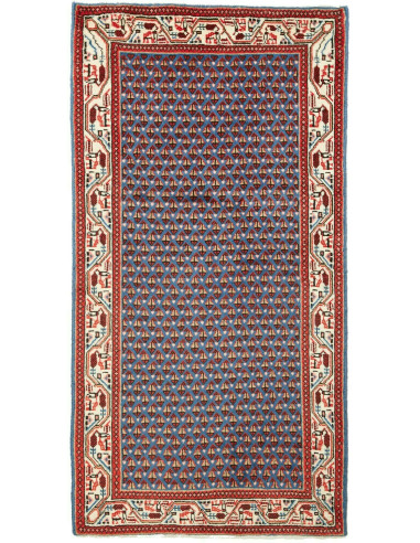 Hamadan Persia grigio tenue e grigio ardesia scuro 66x126