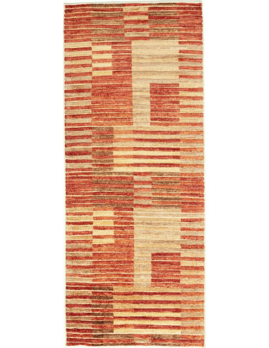 Stripes Moderno Pakistan salmone scuro e marrone 81x200
