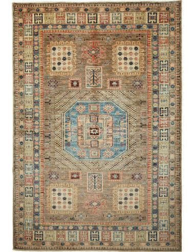 Kazak Fine Pakistan grigio e grigio 163x240