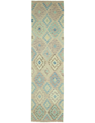 Kilim Pakistan grigio scuro e grigio ardesia chiaro 80x305