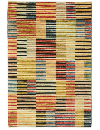 Stripes Moderno Pakistan abbronzatura e bianco antico 125x179