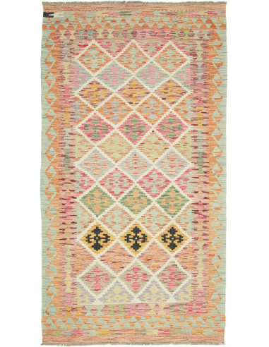 Kilim Pakistan abbronzatura e terra di siena 107x199
