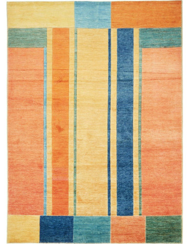 Stripes Moderno Pakistan legno robusto e grigio ardesia 171x236