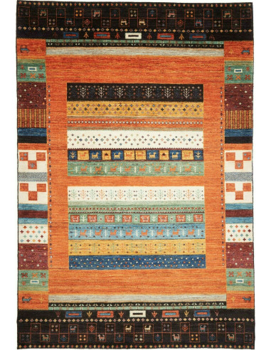 Gabbeh Fine Pakistan perù e gainsboro 157x216